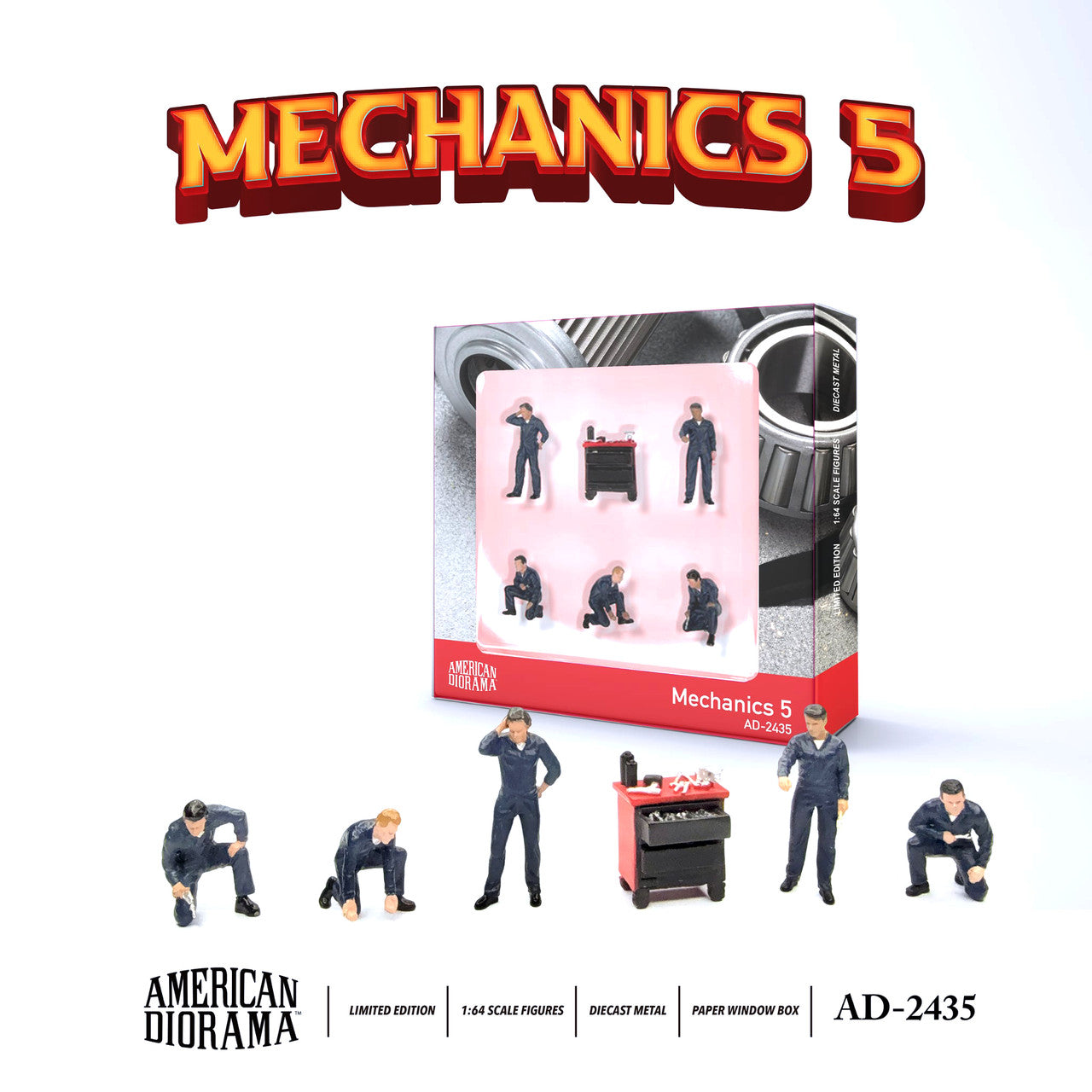 Mechanics 5 - American Diorama Figure Set 1:64 Scale