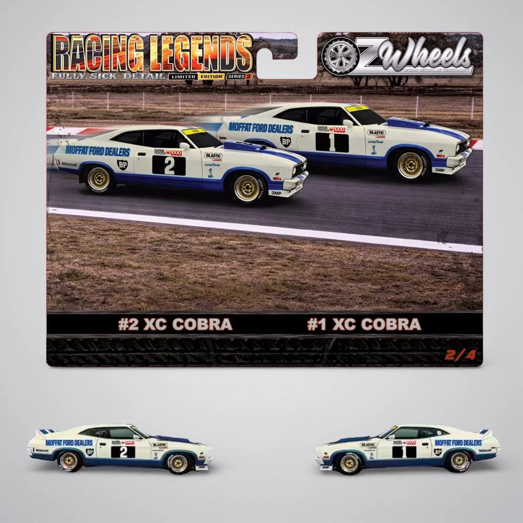 BATHURST TWIN SET - #1 & #2 FORD XC COBRA ALLAN MOFFAT -- OZ WHEELS FSD 1:64