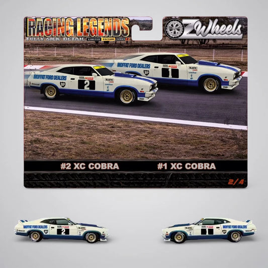 BATHURST TWIN SET - #1 & #2 FORD XC COBRA ALLAN MOFFAT -- OZ WHEELS FSD 1:64