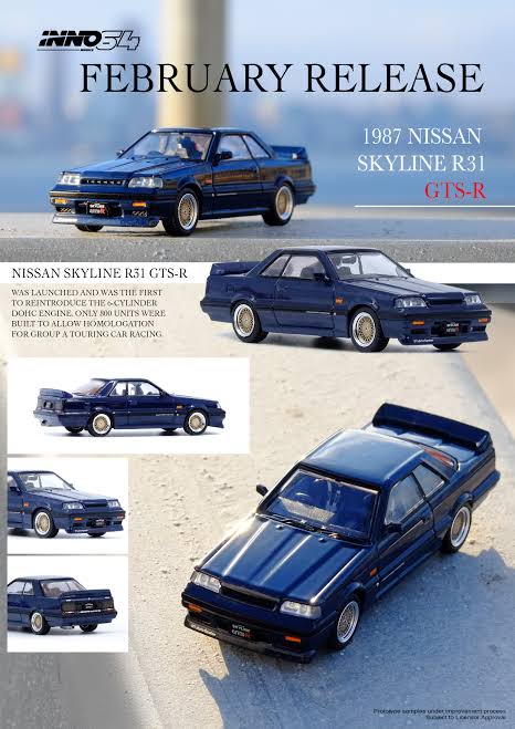 NISSAN SKYLINE GTS-R (R31) 2 Versions INNO64 1:64