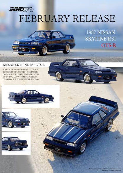 NISSAN SKYLINE GTS-R (R31) 2 Versions INNO64 1:64
