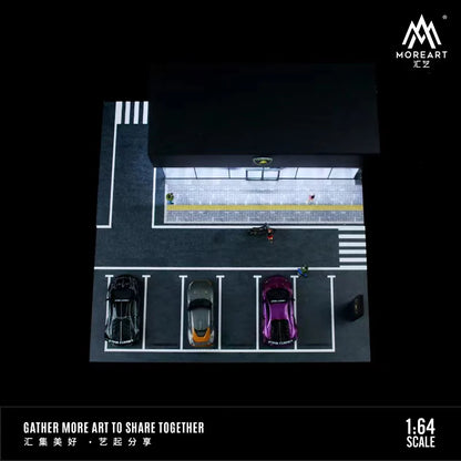 Lamborghini Exhibition Hall Diorama w/ LED Lights