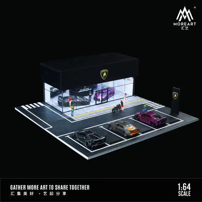 Lamborghini Exhibition Hall Diorama w/ LED Lights