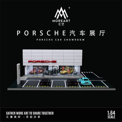 Porsche Showroom Scene Diorama w/ LED Lights