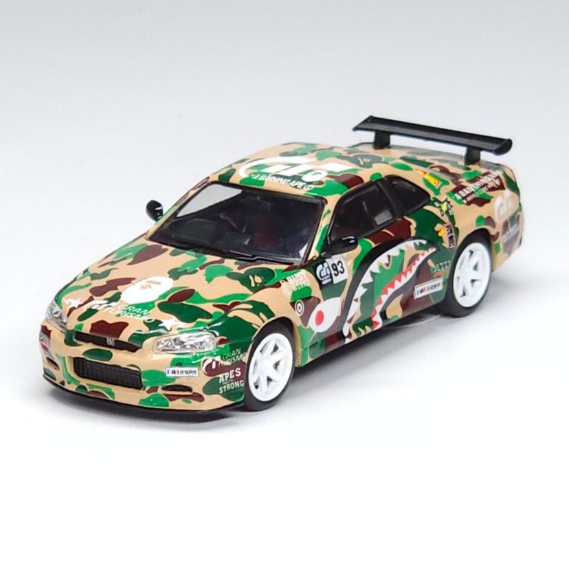 Nissan R34 BAPE - LIMITED TO 399pcs Stance Hunters 1:64 – Diecast Culture