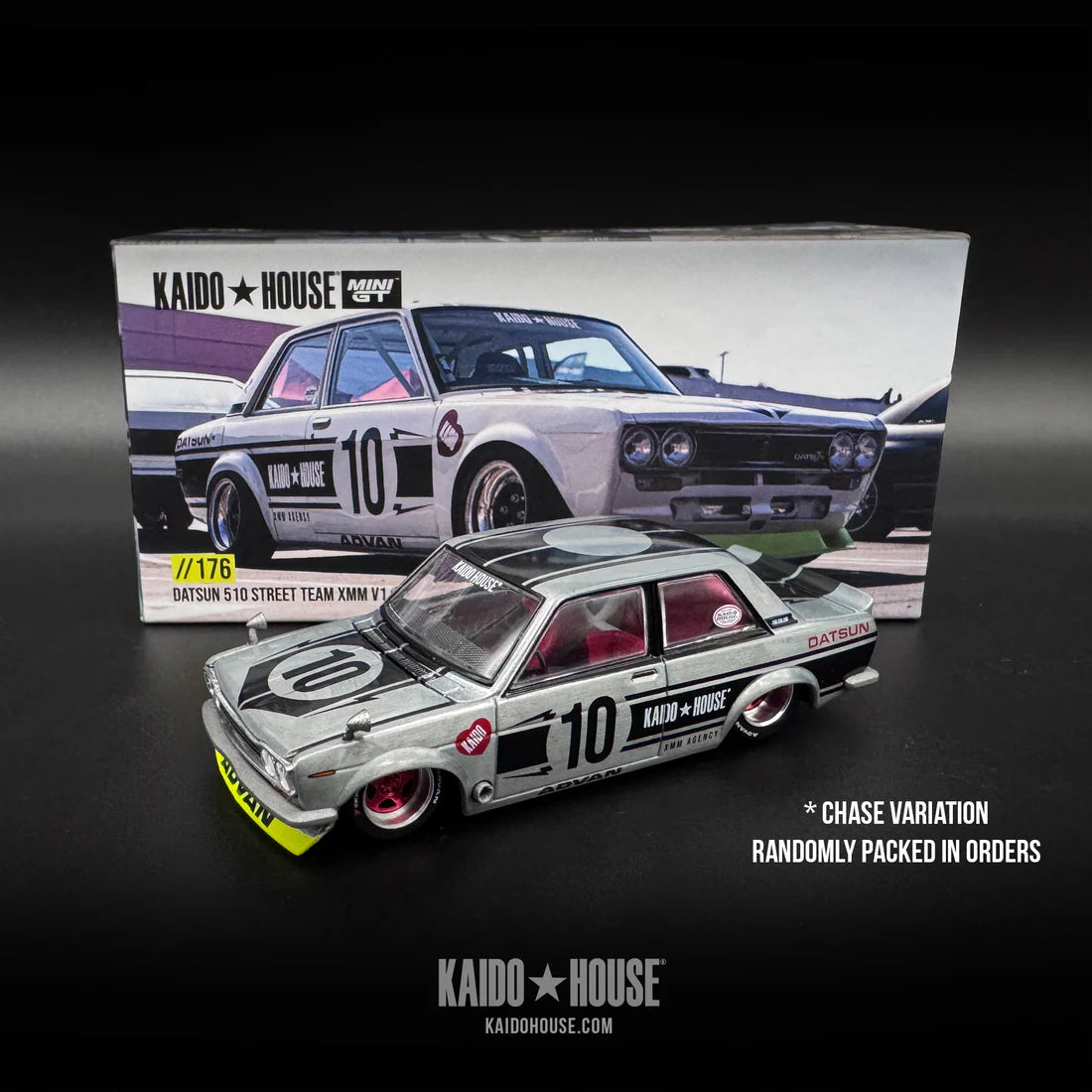 Kaido GT Datsun 510 Street Team XMM V1 MiniGT