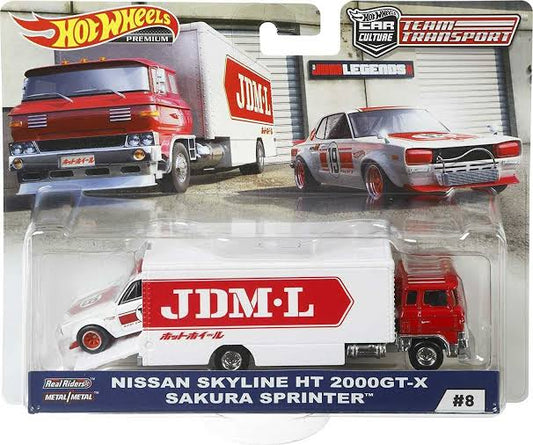 Nissan Skyline HT 2000GT-X w/ Sakura Sprinter JDM-L Hot Wheels Team Transport #8