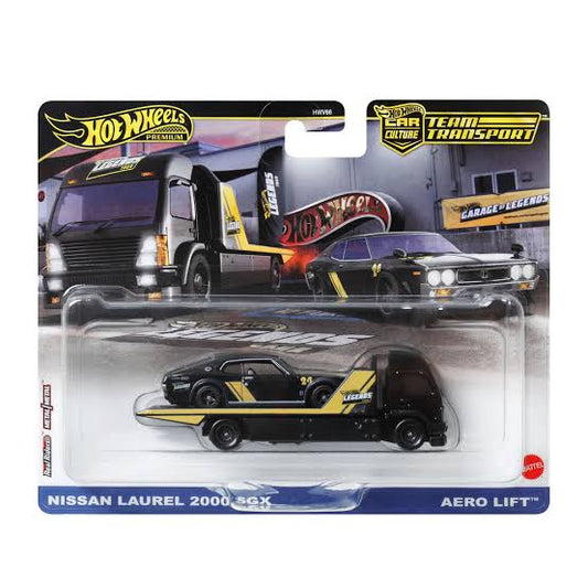 Nissan Laurel 2000 SGX & Hauler Aero Lift - Hotwheels Legends Team Transport Exclusive