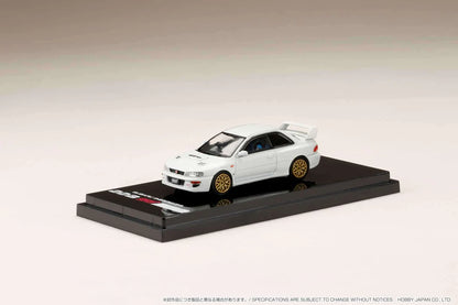 SUBARU IMPREZA 22B STI (GC8) W/EJ22 ENGINE DISPLAY (WHITE) HOBBY JAPAN 1:64