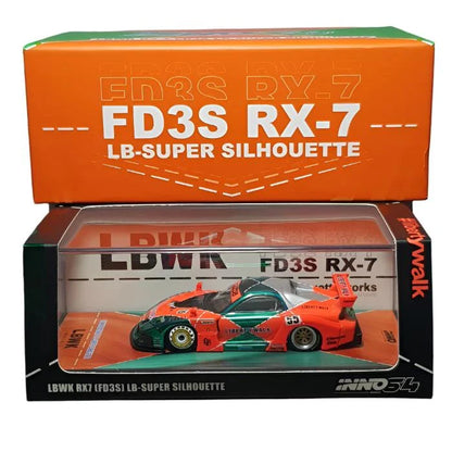 Mazda RX7 FD3S LBWK Super Silhouette MDX Malaysia Diecast Expo 2024 Special Edition Inno64 *CHASE Chrome*