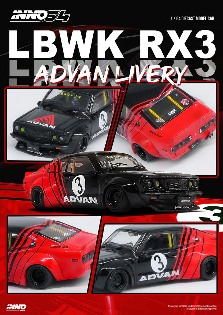MAZDA RX3 SAVANNA LBWK (ADVAN) INNO64