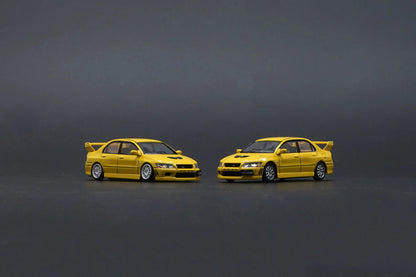 MITSUBISHI LANCER EVO VII (7)(YELLOW) BM CREATIONS 1:64