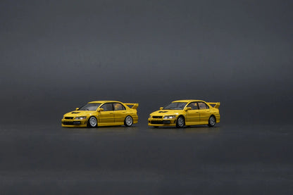 MITSUBISHI LANCER EVO VII (7)(YELLOW) BM CREATIONS 1:64