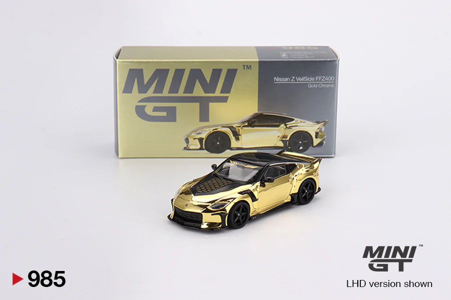 NISSAN Z VEILSIDE FZ400 (GOLD CHROME) *RHD* Right Hand Drive MiniGT 1:64
