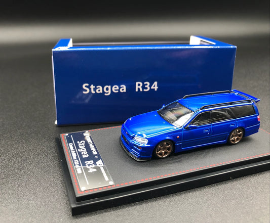 Street Weapon Nissan Stagea R34 GTR Wagon 1:64 Scale Ghost Player