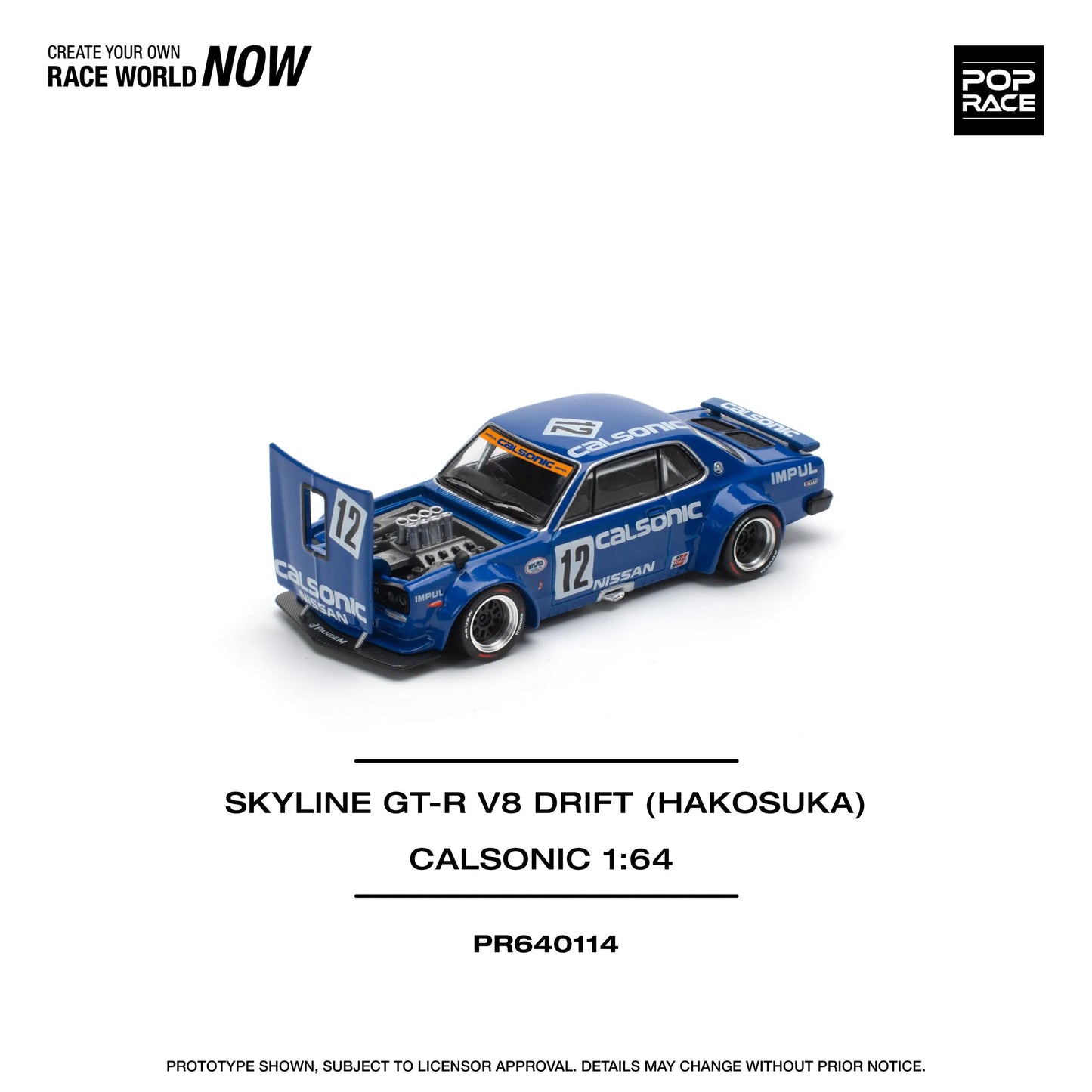 Nissan Skyline GT-R V8 Drift (HAKOSUKA) – Calsonic – PR64-0114