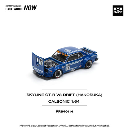 Nissan Skyline GT-R V8 Drift (HAKOSUKA) – Calsonic – PR64-0114