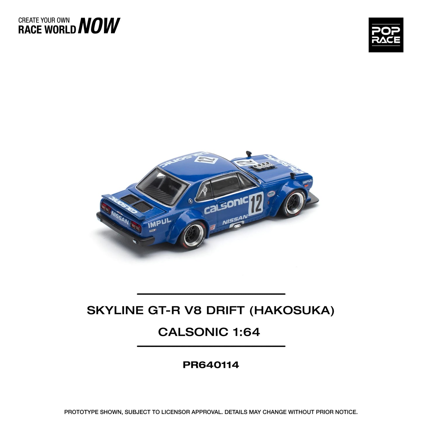 Nissan Skyline GT-R V8 Drift (HAKOSUKA) – Calsonic – PR64-0114