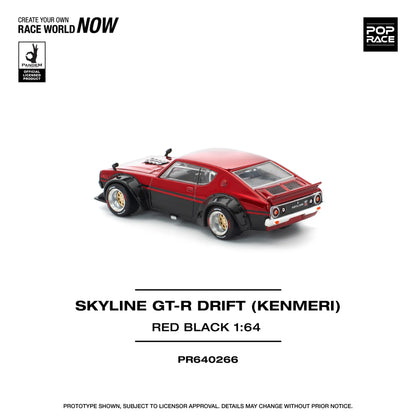 Nissan Skyline KPGC110 GT-R V8 Drift (Kenmeri) Red Black – PR64-0266