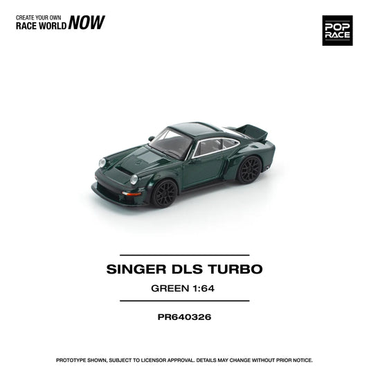 Porsche Singer DLS TURBO (ROAD) GREEN - Pop Race 1:64