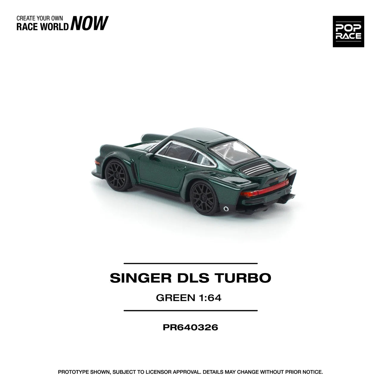 Porsche Singer DLS TURBO (ROAD) GREEN - Pop Race 1:64