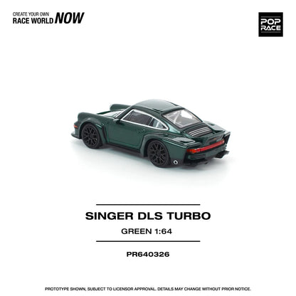 Porsche Singer DLS TURBO (ROAD) GREEN - Pop Race 1:64