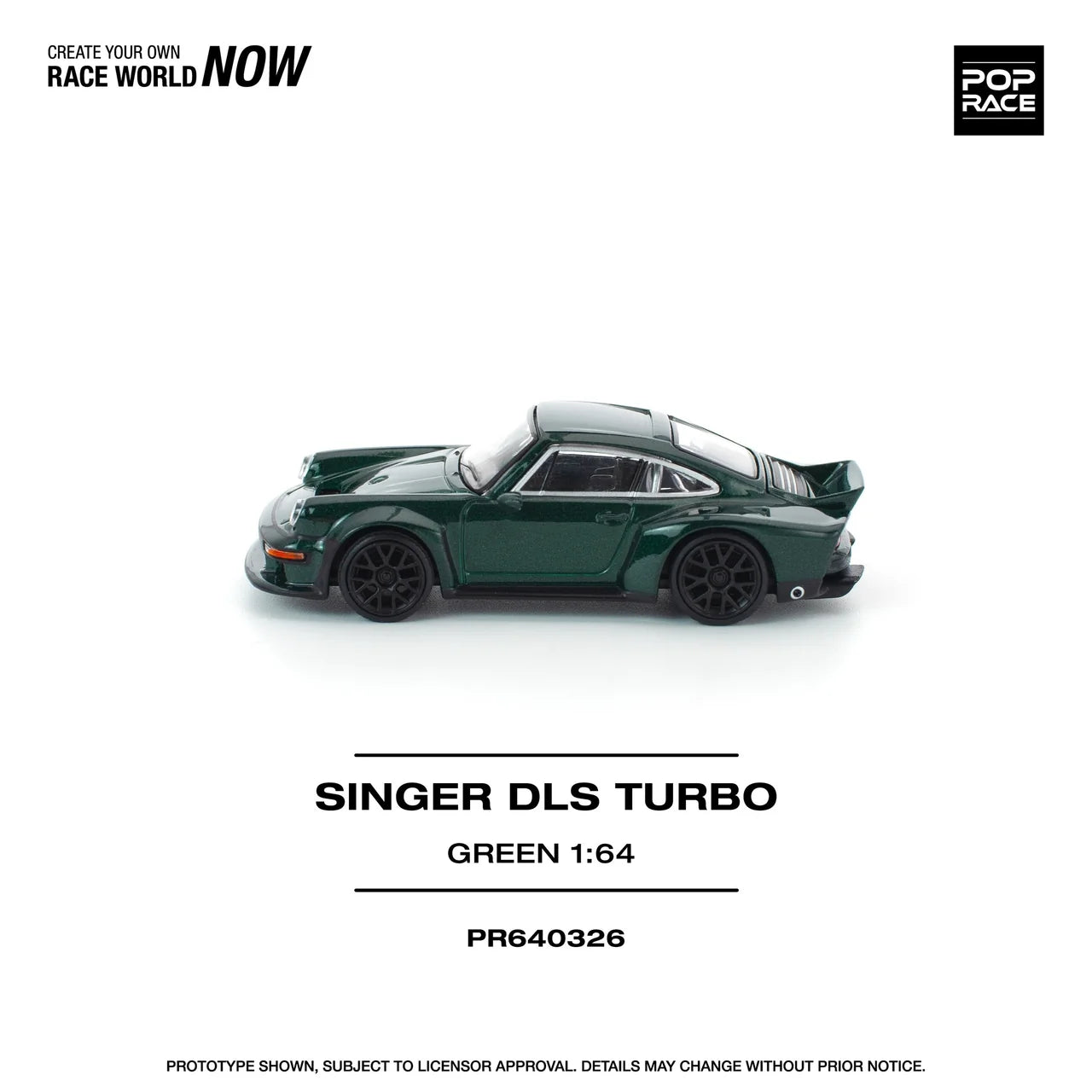 Porsche Singer DLS TURBO (ROAD) GREEN - Pop Race 1:64