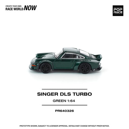 Porsche Singer DLS TURBO (ROAD) GREEN - Pop Race 1:64