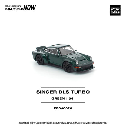 Porsche Singer DLS TURBO (ROAD) GREEN - Pop Race 1:64