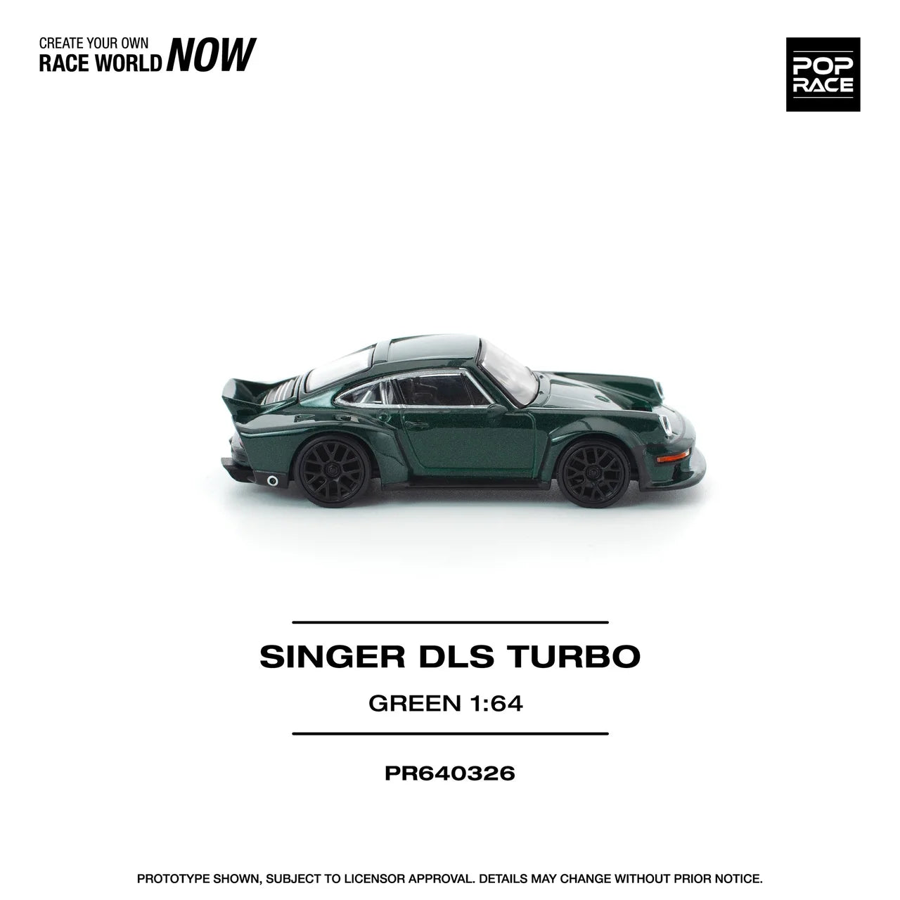 Porsche Singer DLS TURBO (ROAD) GREEN - Pop Race 1:64