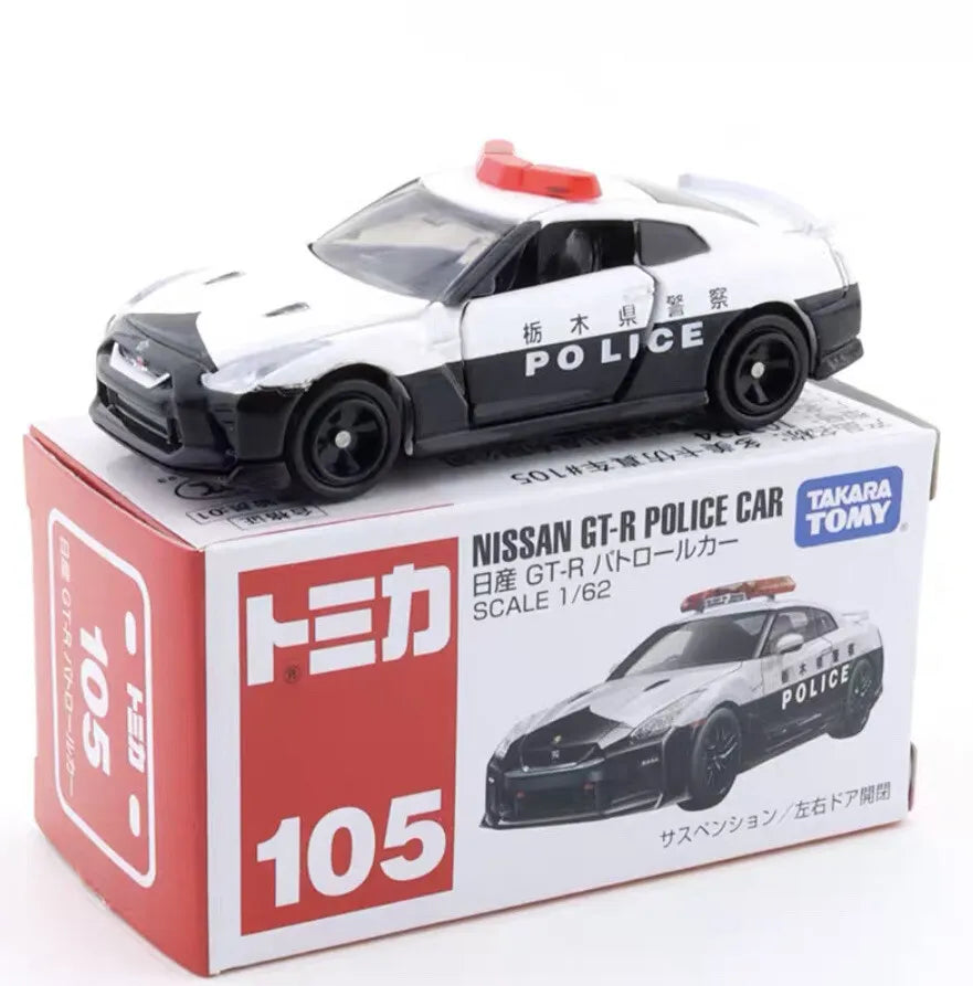 Nissan GT-R Police Car #105 Tomica Mainline 1:62 Scale