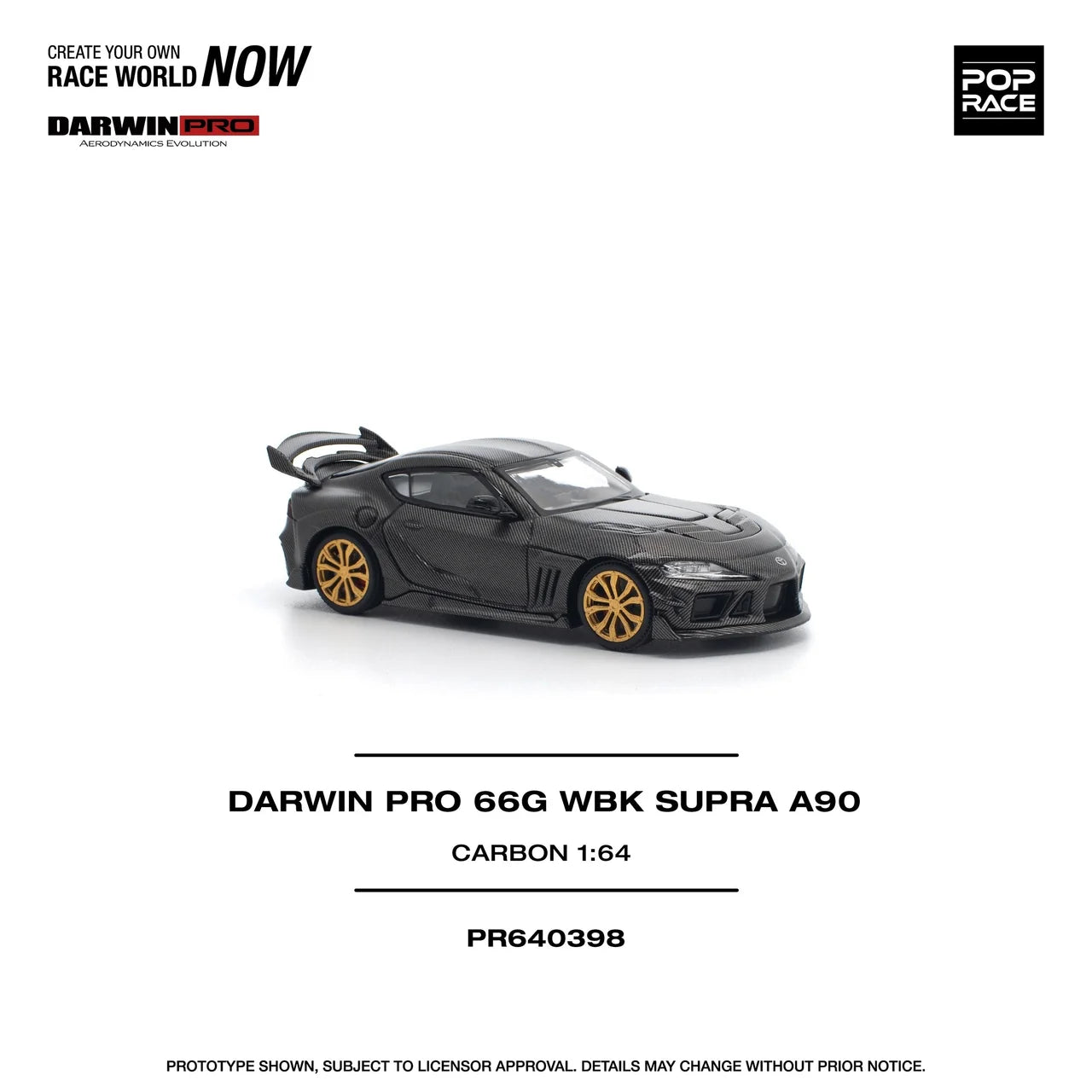 Toyota Supra Darwin Pro 66G WBK Carbon Edition - Pop Race 1:64